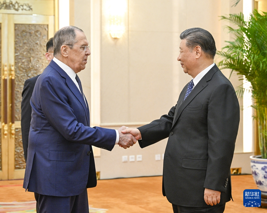 7.1.4月9日下午，国家主席习近平在北京人民大会堂会见俄罗斯外长拉夫罗夫1.jpg